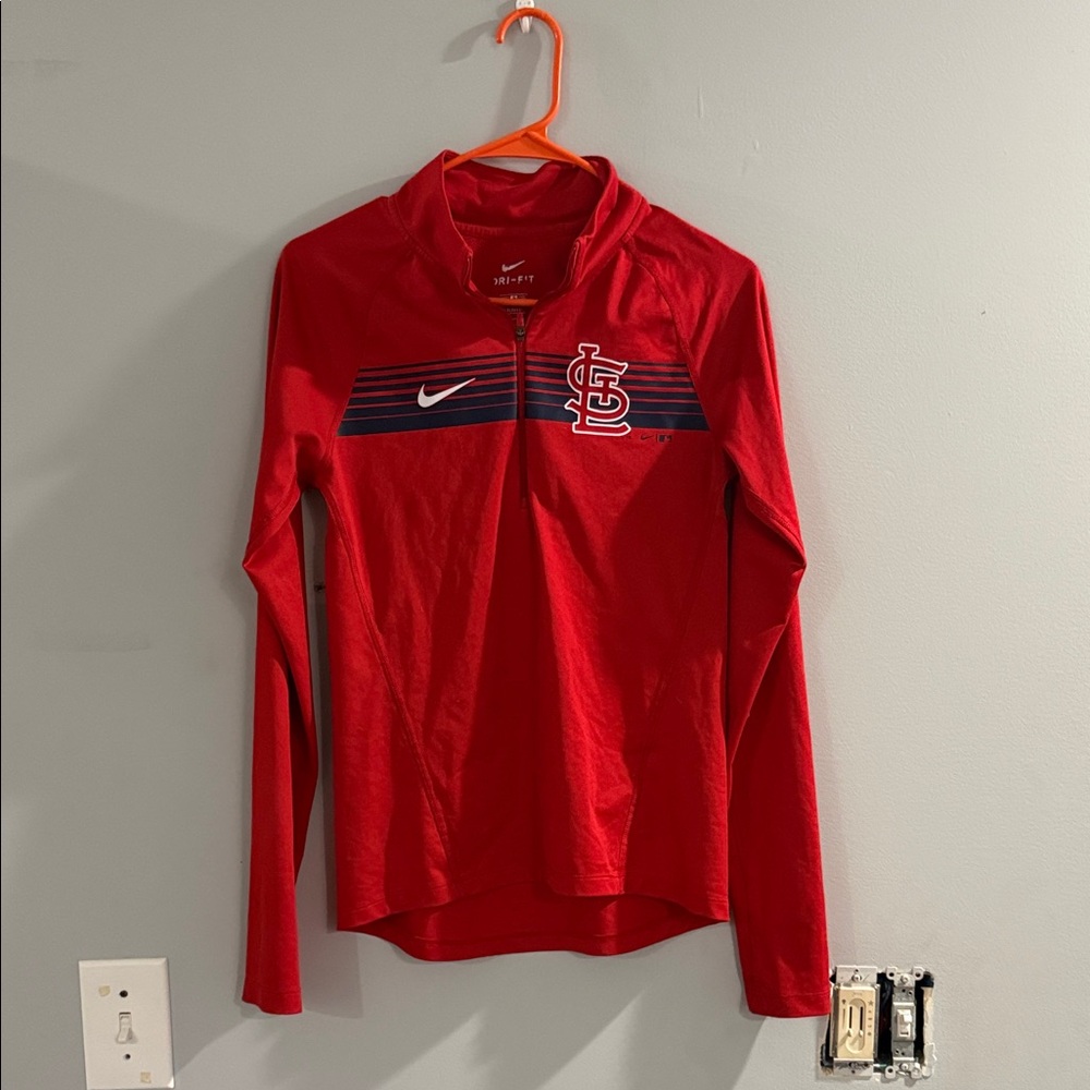 Nike Red Long Sleeve Top with Logo